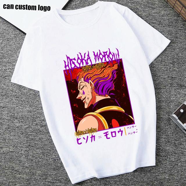 Cross-border Anime Summer New Pure Cotton Full-time Hunter Two-dimensional Animation Printed Men's Loose Casual T-shirt Men's