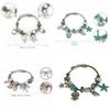Ocean Theme Stainless Steel Beaded Bracelet With Starfish Sea Creatures For Women Summer Jewelry