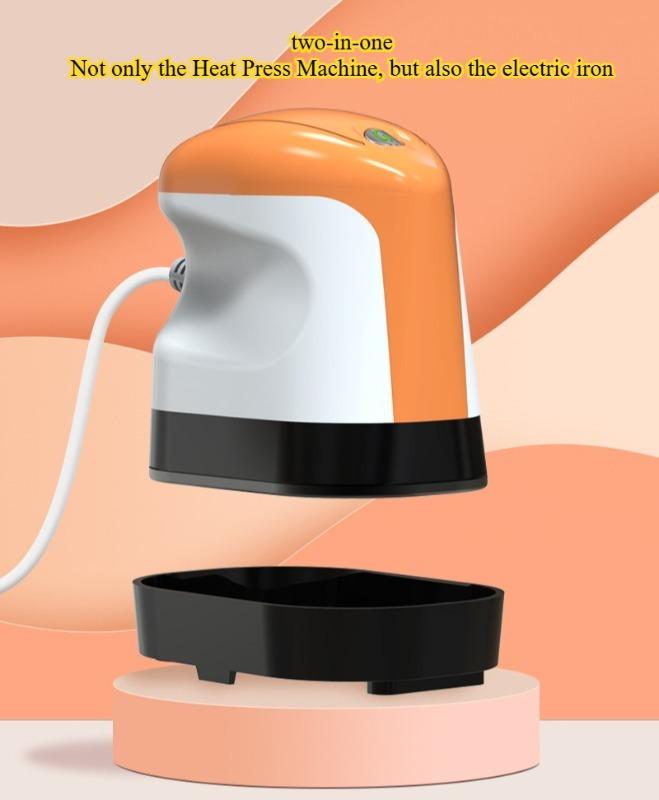 

Small Electric Iron Heat Press Machine LOGO Short Sleeved DIY Label Portable Heat Transfer Machine US