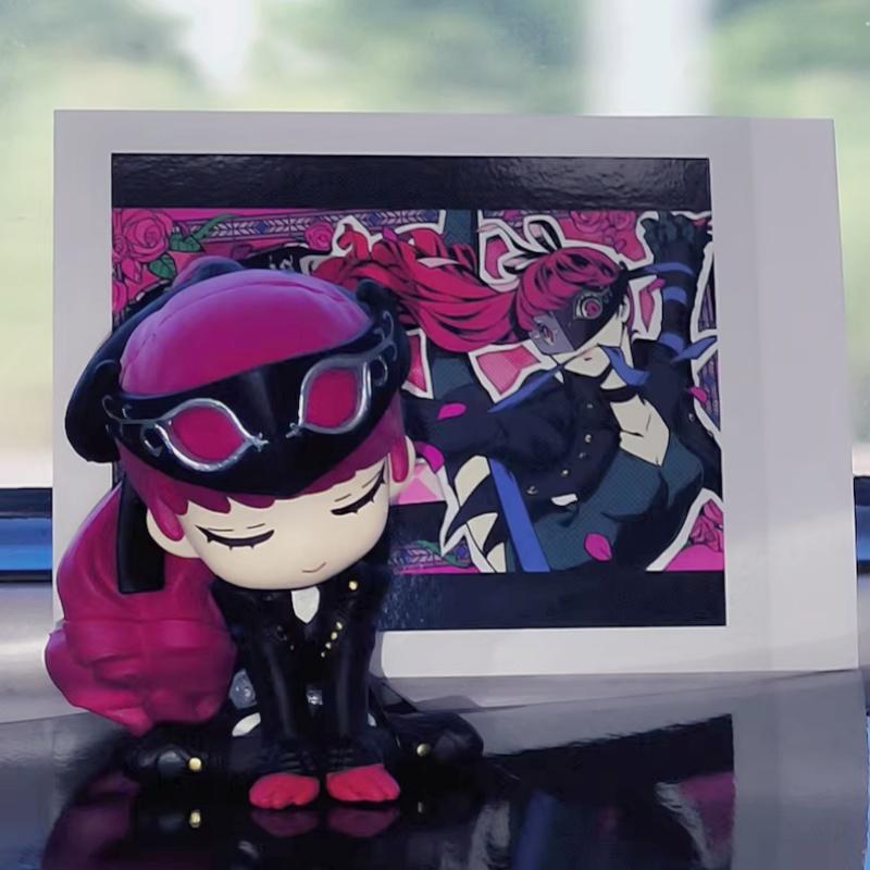 Stock In Genuine Persona P5 Shoulder To Shoulder Akechi Goro Sakura Futaba Cute Creativity Room Ornament Action Figure Model Toy
