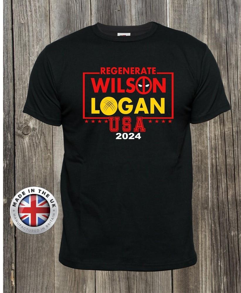 Deadpool Wolverine t shirt Regenerate voting black printed, unisex ladies fitted