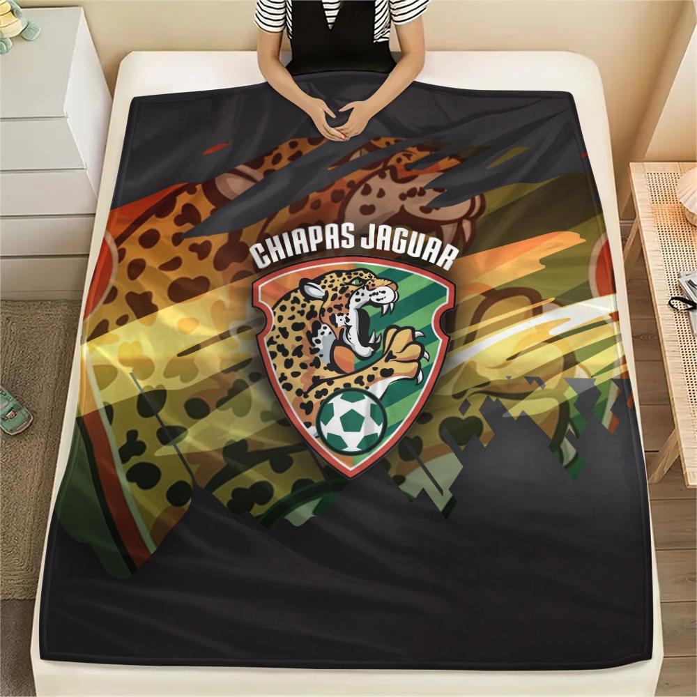 Chiapas FC pattern Flannel Blanket, High quality Comfortable for All Seasons, Home Decor, Warmth and Comfort, Perfect for Gifts.