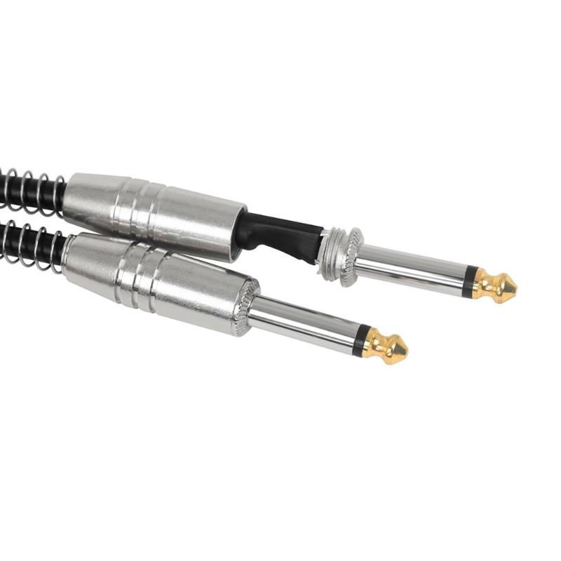 Guitar Connecting Cable Straight 6.35mm Male Jack Stereo Audios Interconnect Cord for Electric Guitar, Bass, Mandolin