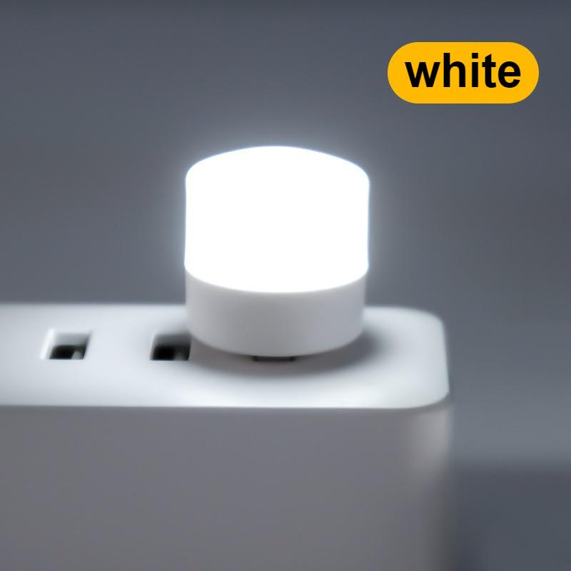 

Portable Mini USB Soft Night Light LED Bright Small Bulb Desk Reading Lamp Eye Protection Mobile Power Charging Head white light,1pc