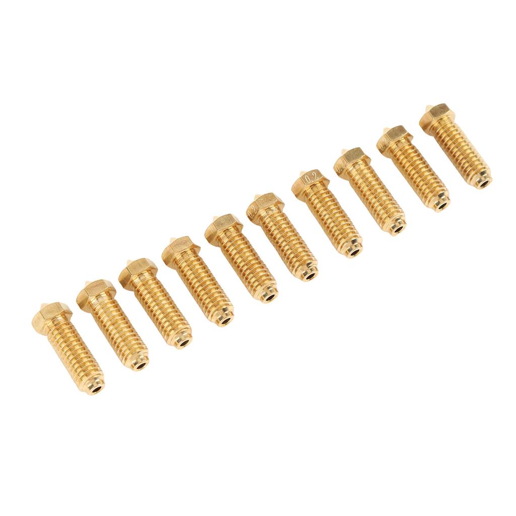10Pcs 3D Printer Brass Nozzle Fit for Kobra 3 Combo S1 Extruder Hotend Replacement Kit Printing Machine Nozzles Set