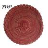 Heat Buffer Table Mat 12 Inch Round Placemats, Polyester Woven Braided Place Mats, Durable Washable Resistant Circle Dining Mats for Kitchen