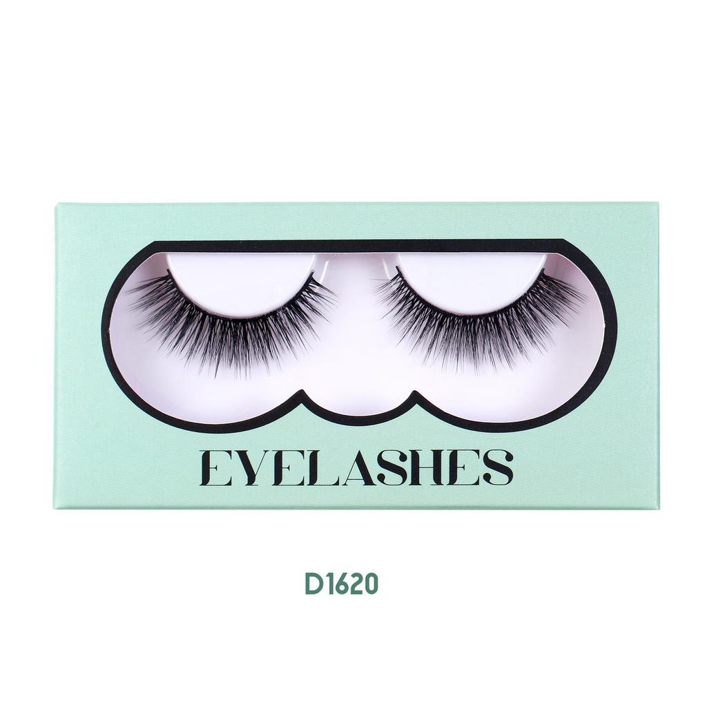 Blue Box 15mm Natural Style 3D Wispy Silk False Eyelashes Vegan Synthetic Hair Faux Mink Lashes