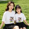 Summer Cotton Short Sleeve Mickey Cartoon Parent-Child Matching Tee