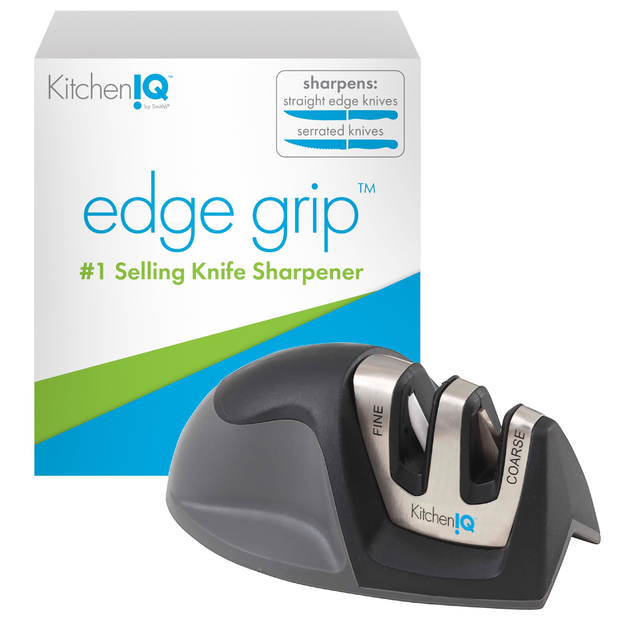 

KitchenIQ Edge Grip Knife Sharpener 2-Stage чёрный