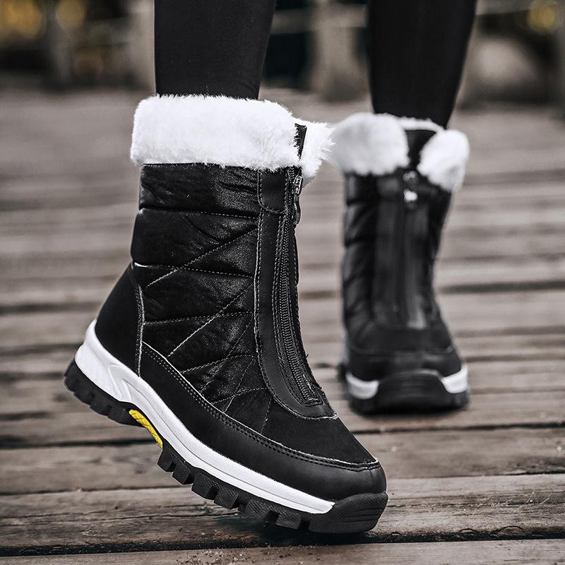 Katoenen Schoenen Voor Dames Nieuw Casual En Modieus Paraplu Stof Fluweel Verdikt Warm Sneeuwschoenen Grote Katoenen Schoenen Winter