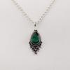 Chrome Diopside Gemstone 925 Sterling Silver Statement Pendant 1.5" For Wedding Gift PP-70-4
