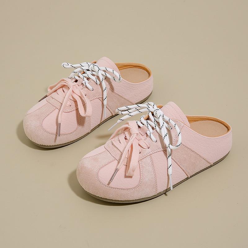 Women's Fashion Leisure Versatile Sports Half Drag Shoes Flats Sneakers New Summer Womens Lace Up Casual Sandals Sandalias Mujer