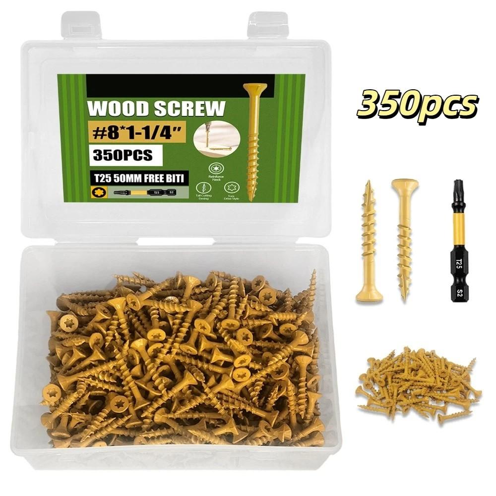 T 25 Star Drive Deck Screws Epoxy Coated Flooring Nails Self-Drilling Wood Screws  Deck Building