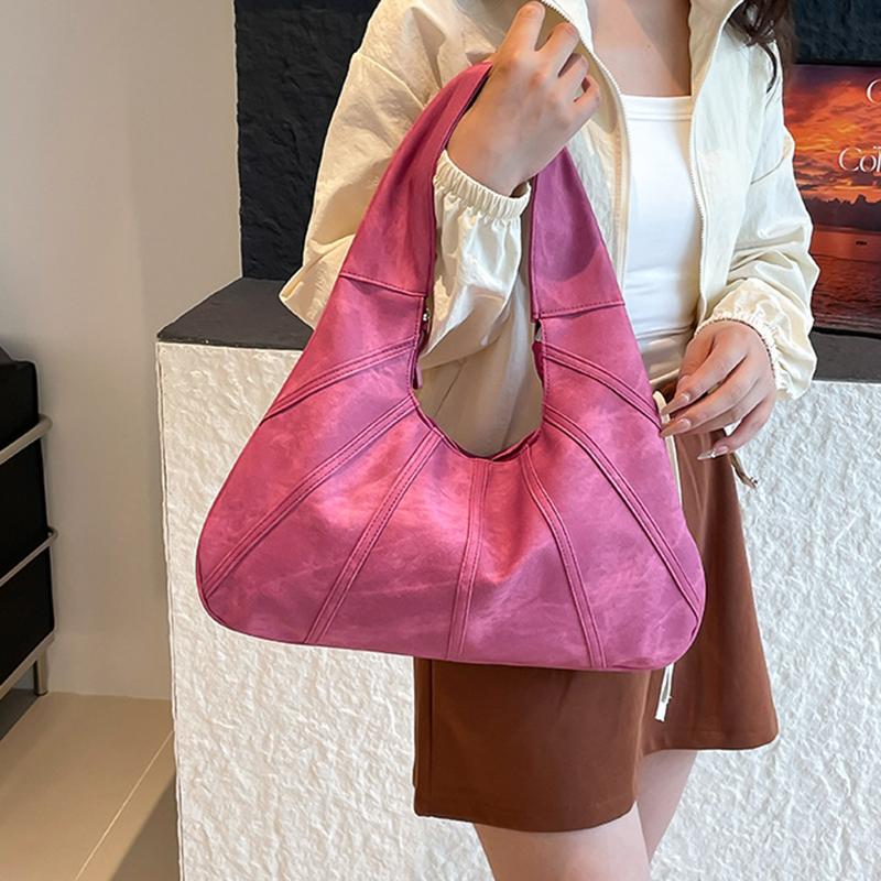 Simple Shoulder Bag Vintage Hobo Bag Large Capacity Handbag Tote Bag Minority Design Fashionable Crescent Bag Students