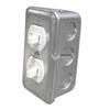 Interruptor de Parede Duplo Retro Industrial, Padrão Americano Unipolar com Caixa de Painel Galvanizada