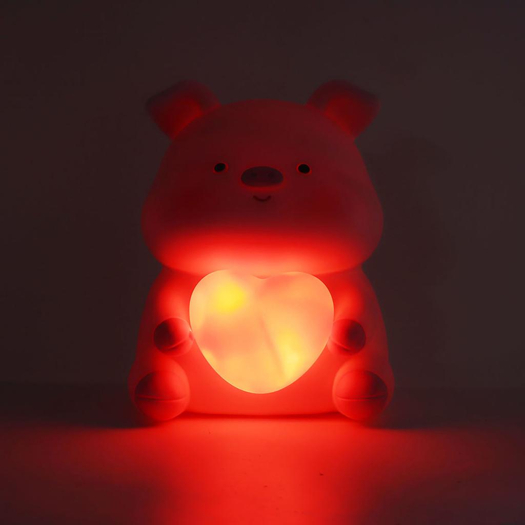 Niedliches Cartoon Sparschwein Spardose Glas mit Nachtlicht Heimdekoration Kindergeschenk Typ A