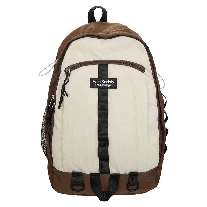 Damen Rucksack mit großem Fassungsvermögen Studentenschulranzen Herren Colorblock-Rucksack