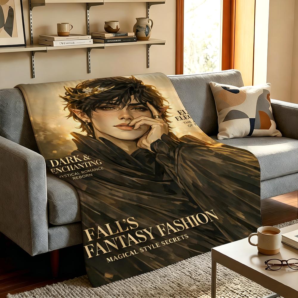 Novel T-The C-Cruel P-Prince Throw High-Density Short Plush Blanket Soft Skin-Friendly for Sofa Nap Air-Conditioned Room