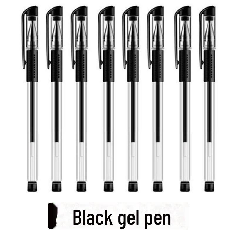 European Standard Black Gel Pen - 0.5mm Signature & Exam Pen for Students, Stationery Supplies