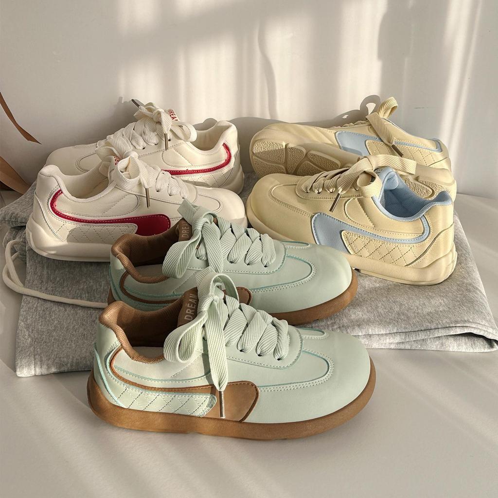 Women's Versatile 2025 Dopamine Platform Sneakers - Casual, Lightweight, Round Toe German Trainers