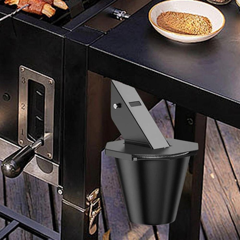 13pcs Sturdy Metal Material Lidded Smoker Drip Bucket Barbecue Cooking Drip Bucket Camping