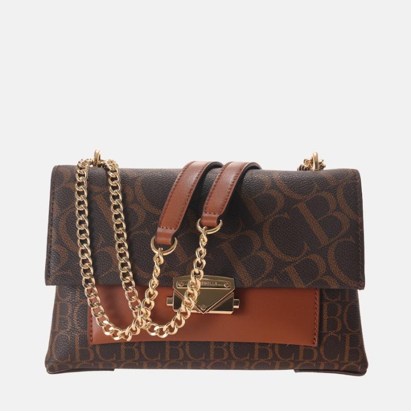 Niche old-fashioned women's bags, letter chains, messenger bags, large-capacity multi-compartment bags