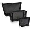 Custodia per Trucco in Rete Trasparente Organizer Pochette Portaoggetti Casual con Cerniera Sacchetti da Toilette per Lavaggio Trucco Donne Viaggio Borsa Cosmetica