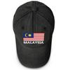 Flag of Malaysia Print Snapback Baseball Hat, Patriotic Trucker Hat Washed Simple Retro Sun Protection Adjustable Baseball Cap
