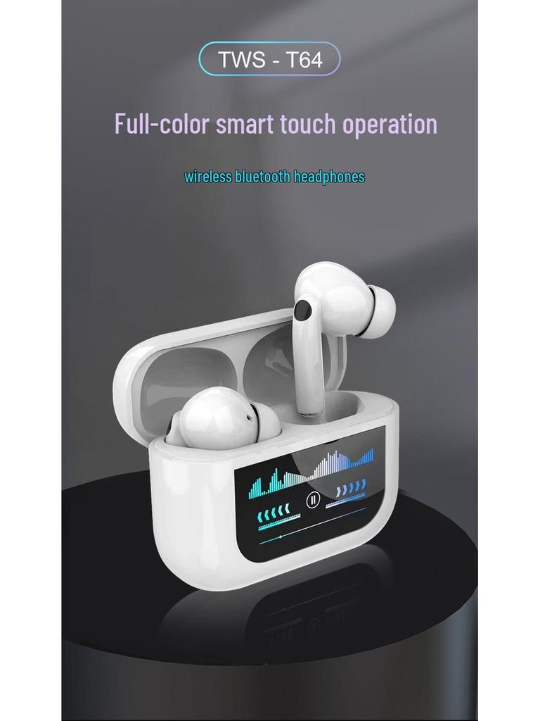 G4 LED Screen Bluetooth In-Ear Earphones with ANC/ENC Noise Cancelling and Single Mic Stereo Sound