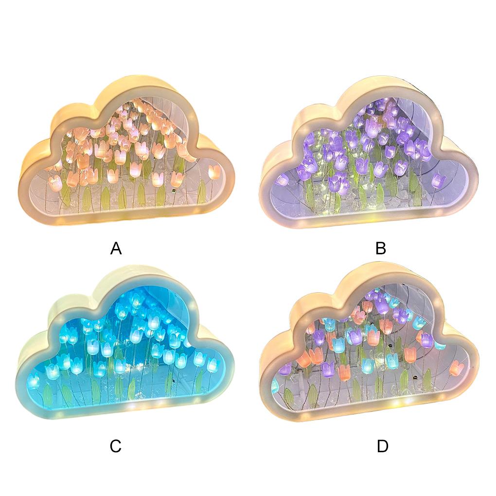 Creative Handmade Gift DIY Cloud Fortulip LED Night Light ForTulip Cloud Flower Sea Night View Lamp