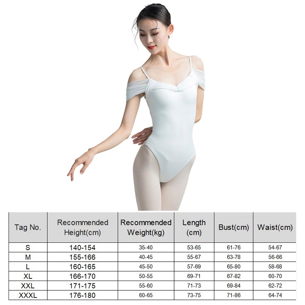 Maillots de Ballet en Maille pour Femmes Bodysuit de Yoga Élastique Mode Tenue de Danseuse Ballerine Patinage