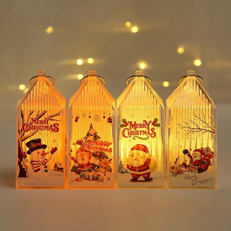 Christmas 2023 Novelty Craft Supplies Children's Portable Night Light Ornament Autumn Decoration Room Outdoor Decor Advent Gift