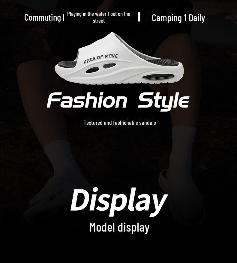 Papuci de vară pentru bărbați, respirabili, de înaltă calitate: Cu talpă groasă, antiderapant, la modă pentru purtare în interior/exterior și pentru cupluri.