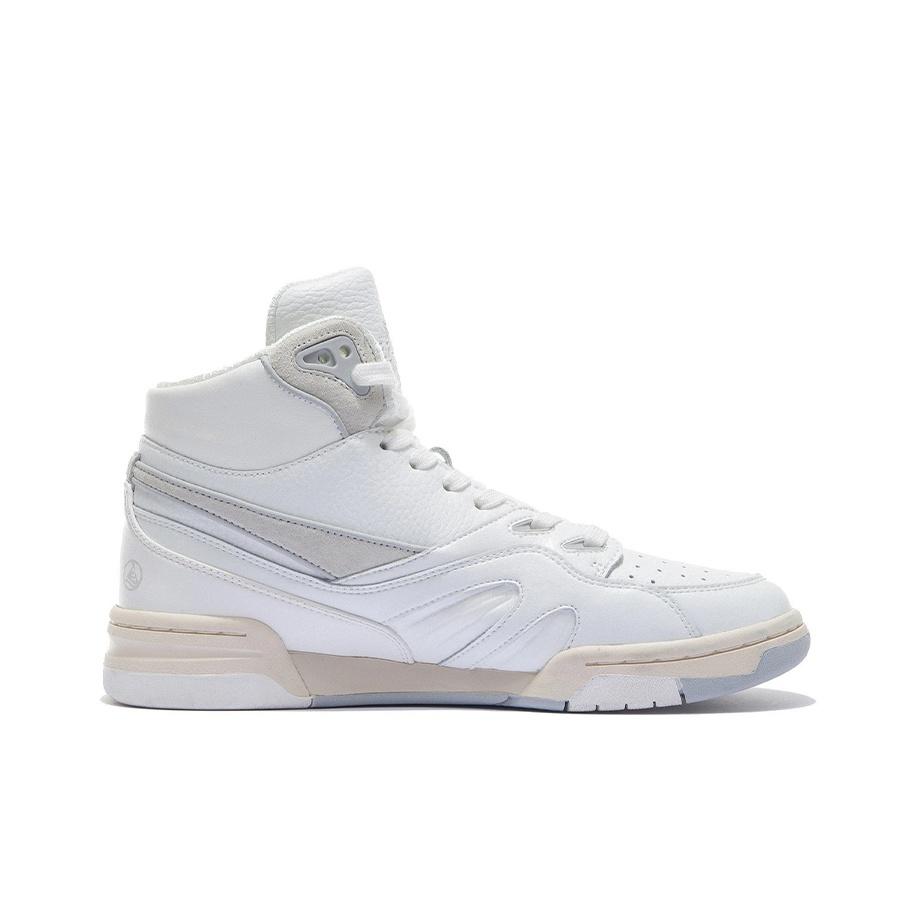 Li Ning 937 Deluxe Hi Sentetik Deri Modaya Uygun Günlük Giyim Dayanıklı Hafif Nefes Alabilir Yüksek Bilekli Kaykay Ayakkabıları Kadın Spor Ayakkabıları Kirli Beyaz AZGS044-1