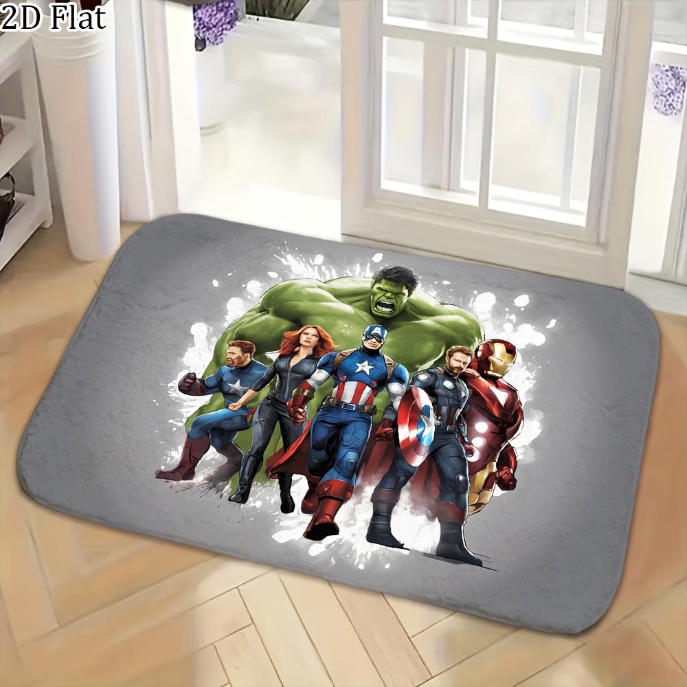 1pc Flannel Mat Marvel Superheroes Bathroom Mat, Multi-Size, Multi-Functional Daily Use, Suitable for Bathroom, Entrance, Laun
