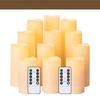 9/12/24PCS Flameless LED Candle Light Creative Wishing Christmas Decorative Column Candle Fake Plastic Candle Battery Powered Home Wedding