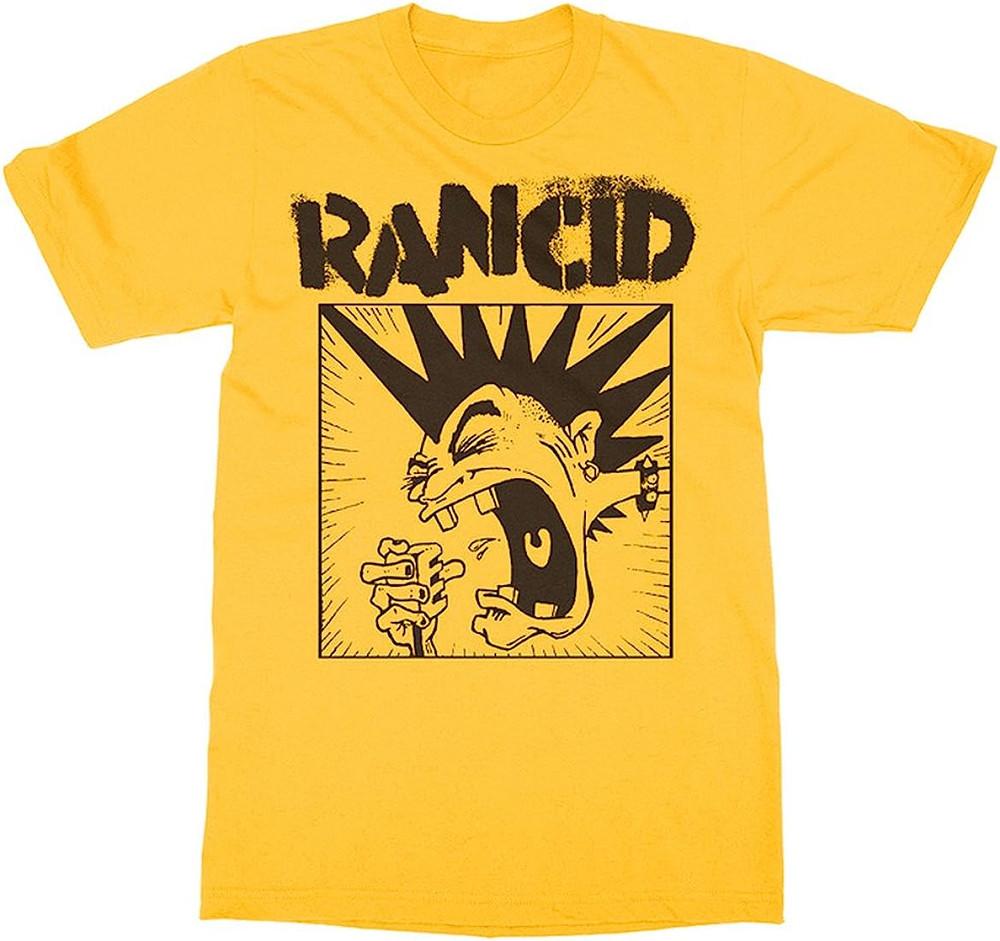 

Vtg Rancid Band Heavy Cotton Yellow Men T Shirt Full Size BL375 4XL