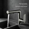 Qidanna Gunmetal Gray Pull-out Swivel Bathroom Faucet