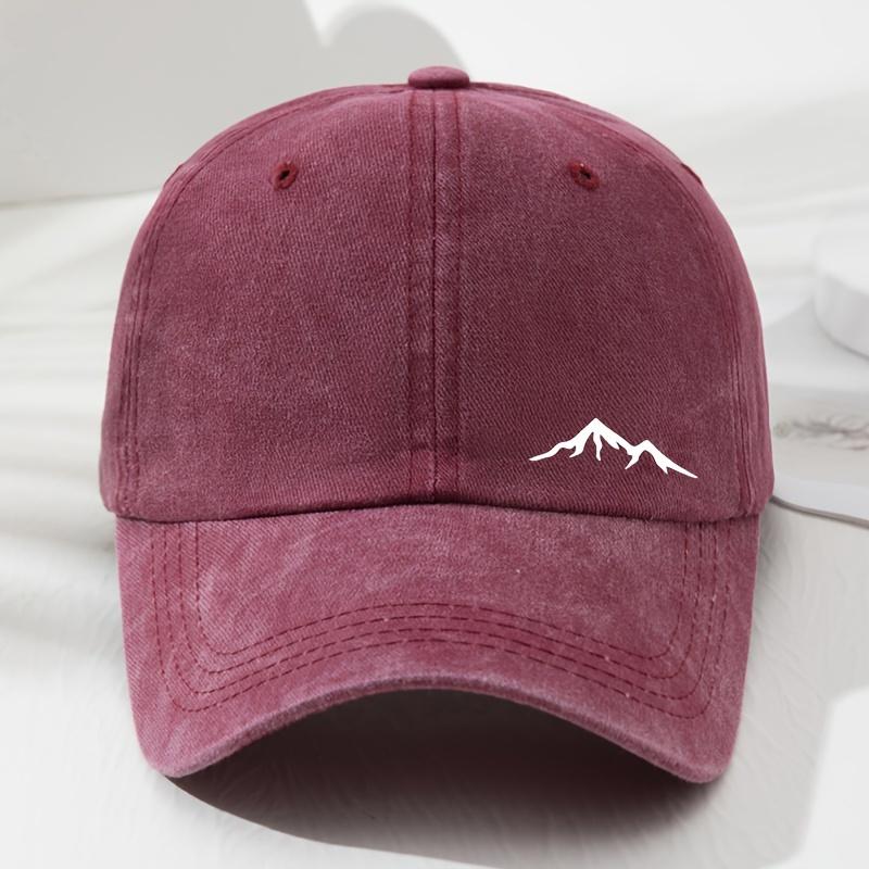 Unisex Fedora klobouk s potiskem Mountain View, nastavitelný kšilt, Dad Hat, módní klobouk do přírody