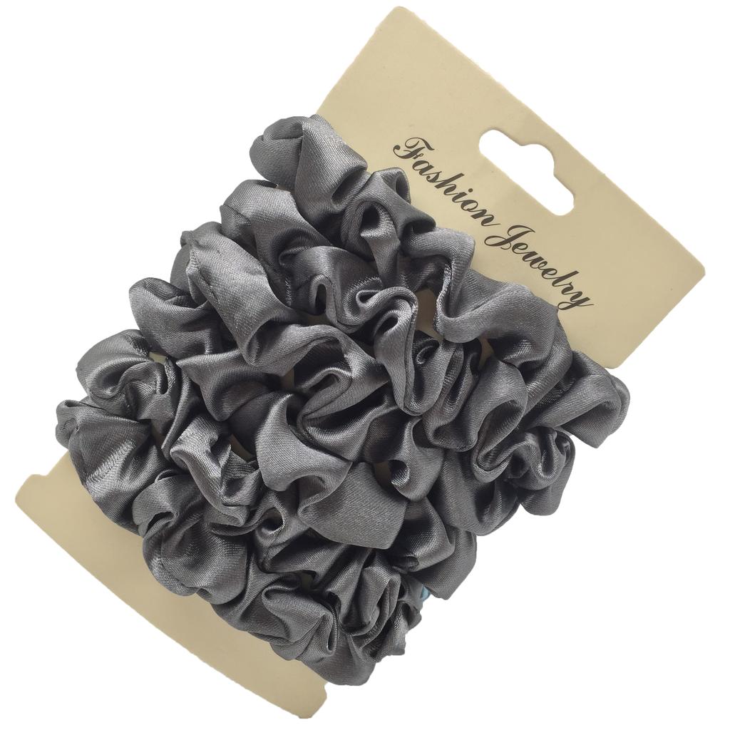 6/5pcs/set Satin Hair Scrunchies for Women Small Cute Scrunchy for Hair Headwear for Ponytail Accessories Rubber Band Black