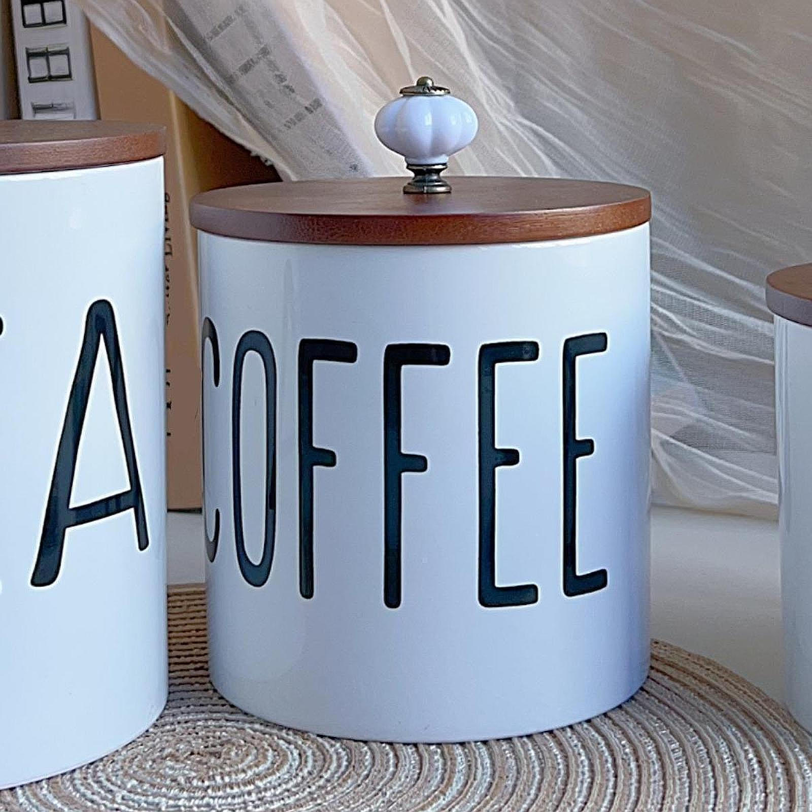 

Керамический контейнер для хранения с крышкой Герметичный кофейный кухонный контейнер 1L brown lid