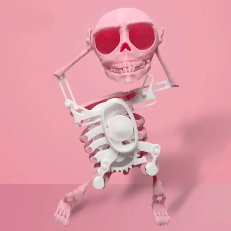 

Wind-up Toy 3D Dancing Skull White]