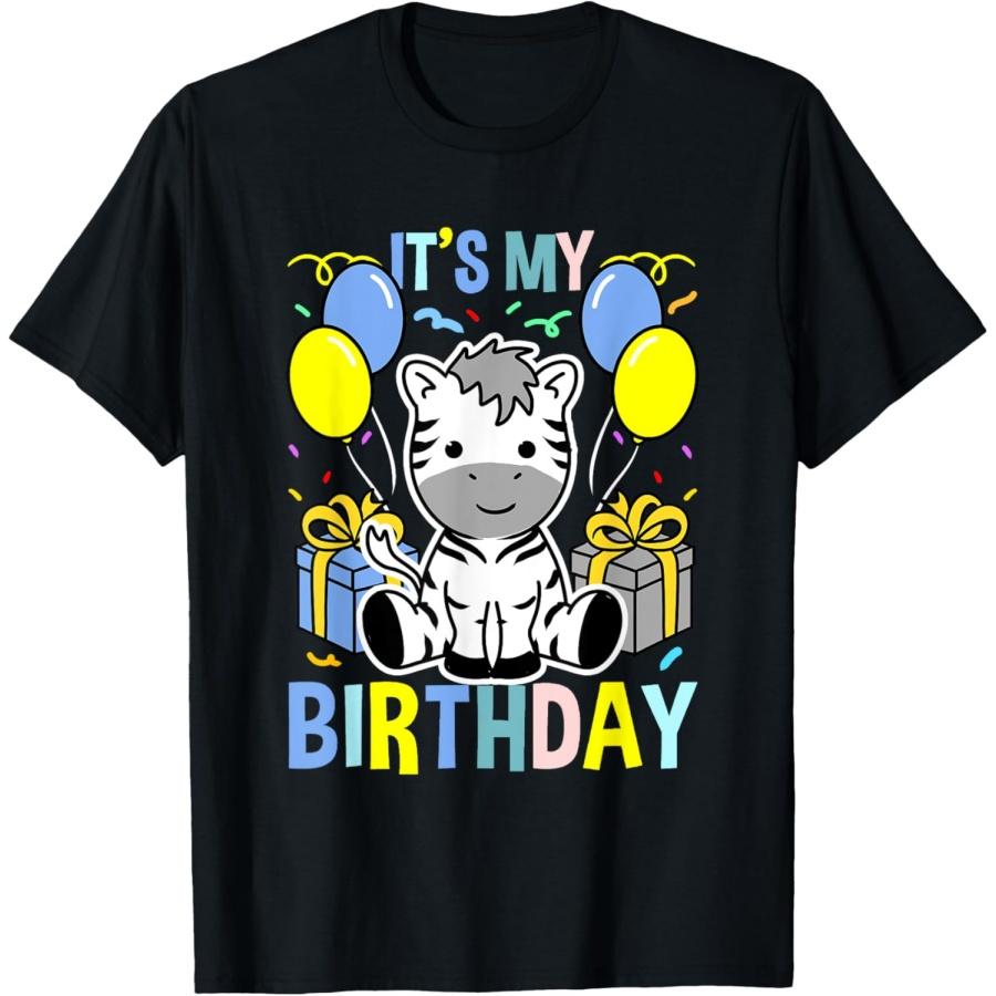 Its My Birthday Zebra T-Shirt XXXXXL чёрный