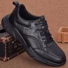 Autumn New Men Cow Leather Casual Shoes Fashion Leisure Sport Shoes Comfortable Lace-up Sneakers
