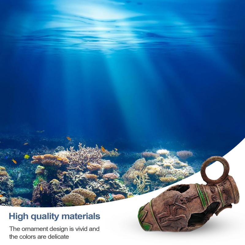 Fish Tank House Shrimp Cave Aquarium Hide Resin Fish Tank Cave Aquarium Cave Wine Barrel Shrimp Hide Fish Hide Landscape Fish