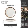 Retro Japanese Ceramic Plate: Creative Black Glaze Dish for Home and Restaurant