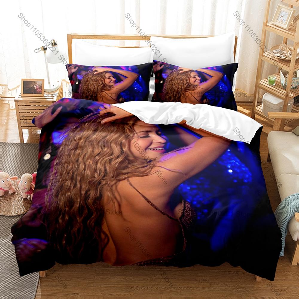 Shakira 3PCS Bedding Set, Duvet Cover + 2 Pillowcases, Latin Singer Print Soft Microfiber Bedding for Fans Bedroom Decor