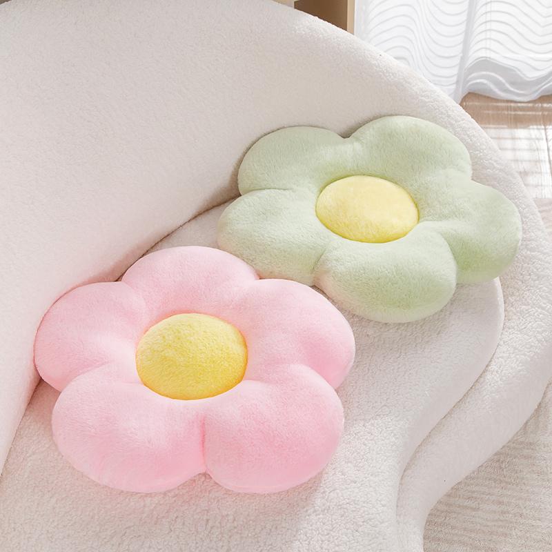 Non-Toxic 45Cm Flower Cushion Soft Nap Pillow Home Colorful Sunflowers Chair Pillow For Office Classroom Home Bedroom Children Birthday Gift
