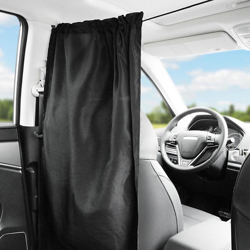 Car Divider Curtain 2 Pieces Car Privacy Divider Sunshade Vehicle Interior Partition Screen For Camping Travel Business Trip CN