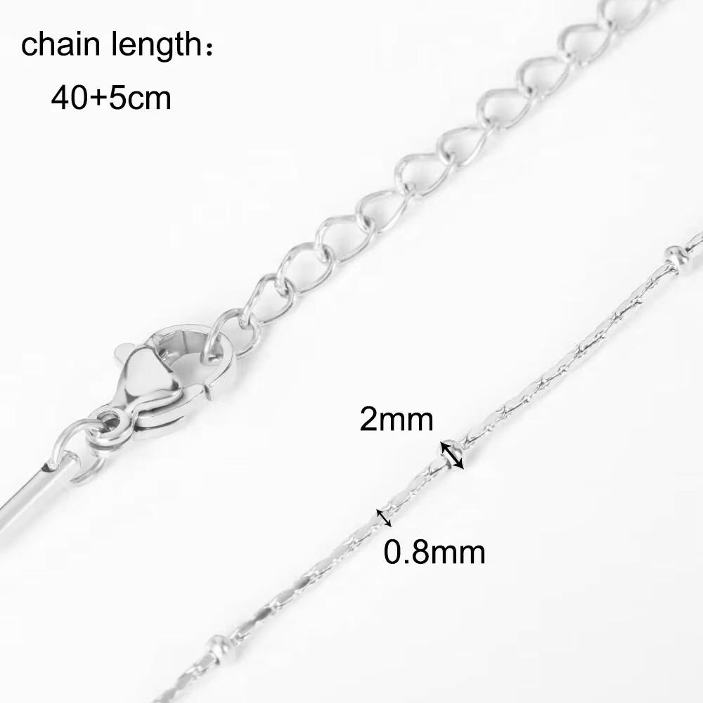 10pcs/Lot 45cm Stainless Steel 304 Link Necklace For Women Jewelry Making Accessories Diy Handmade Supplies Golden Silvery Chain
